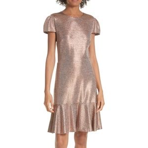 Alice + Olivia Imani Metallic Textured Dress